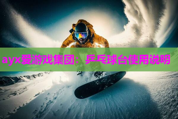 乒乓球台使用说明